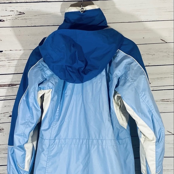 Columbia Vertex Hooded Ski Jacket Winter Small Blue 2 In 1 Snow Sports Warm - Picture 2 of 15